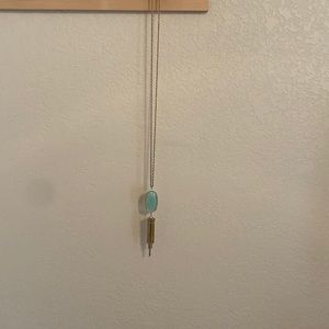 Kendra Scott Rayne Necklace with tassel in opaque Green